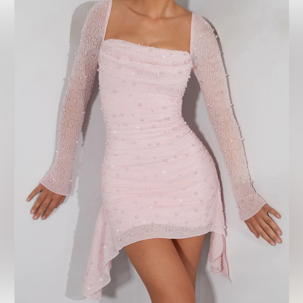 Oh Polly Tivoli dress. Size US 6 in blush